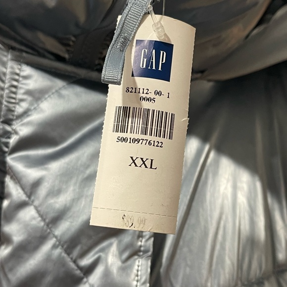 NWT GAP coldcontrol max puffer jacket, blue crystal shine, size XXL - Picture 5 of 12